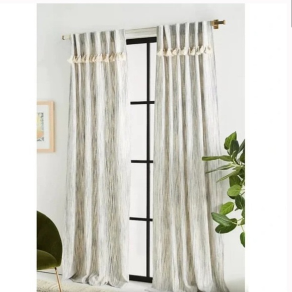 Anthropologie Tasseled Sadie Curtains -Set of 2 50”x63” - Picture 1 of 4